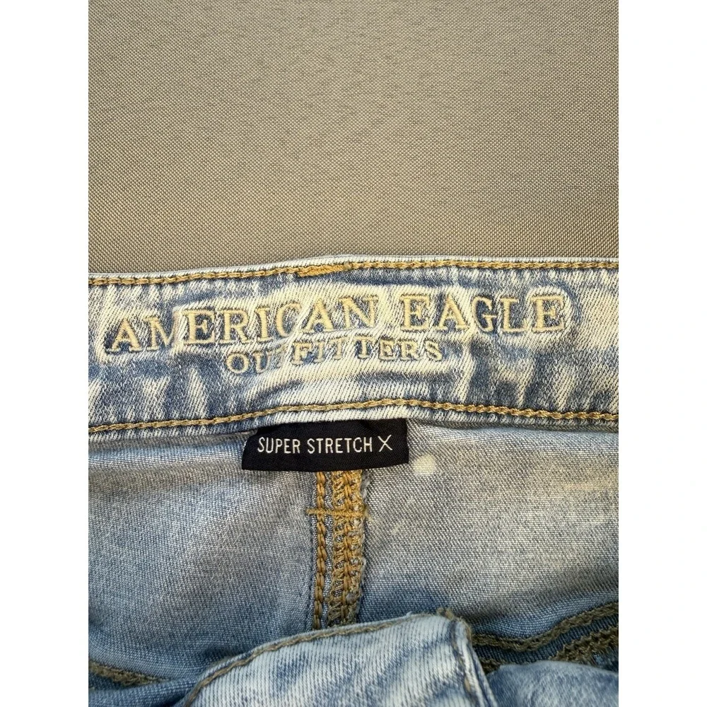 American Eagle Outfitters Hi-Rise Women's 8 S Blue Jeans Denim Ripped Distressed